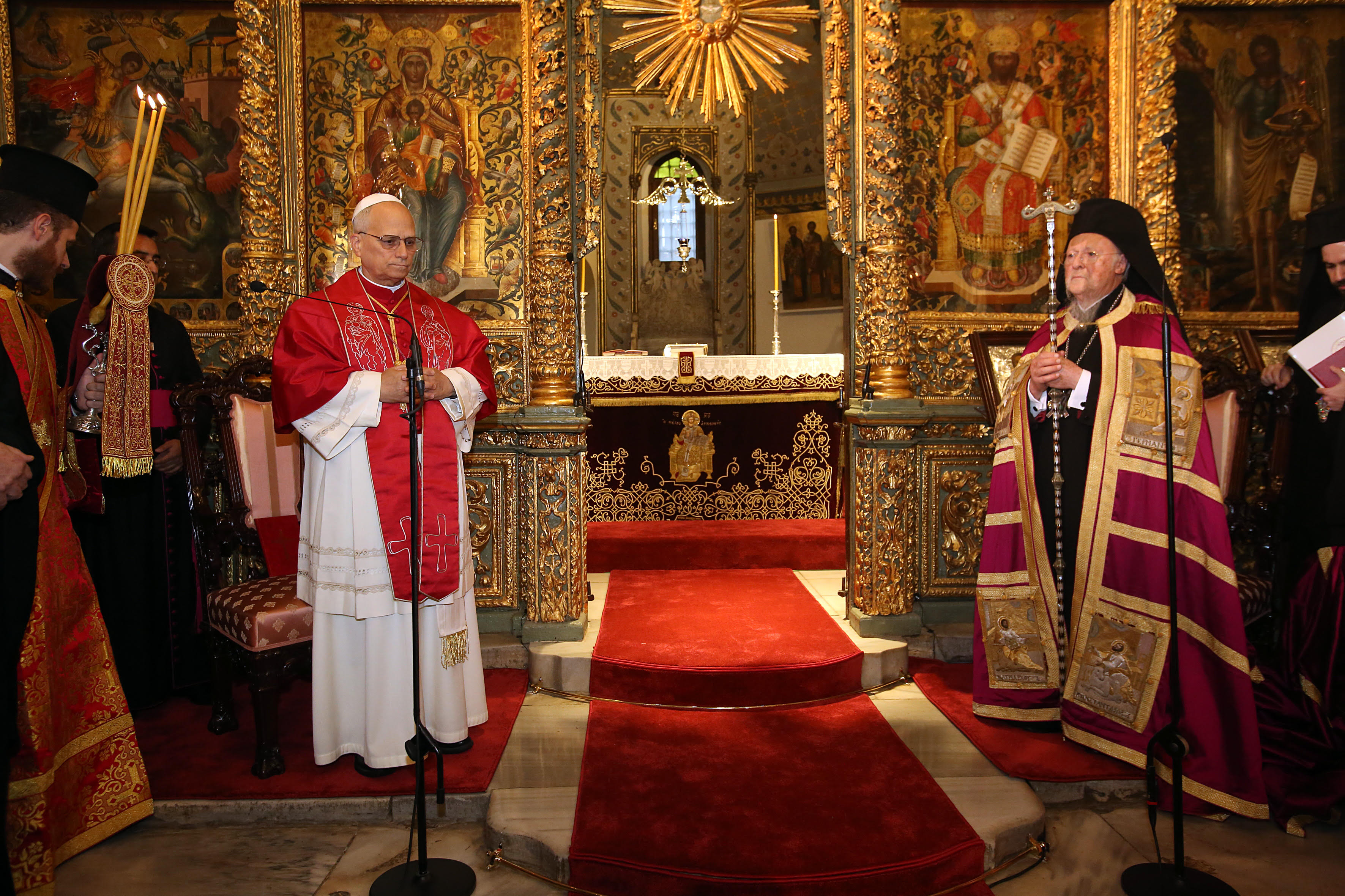 Papa 14. Leo, Ekümenik Patrikhane'yi ziyaret etti, "Şükür Duası" sunuldu